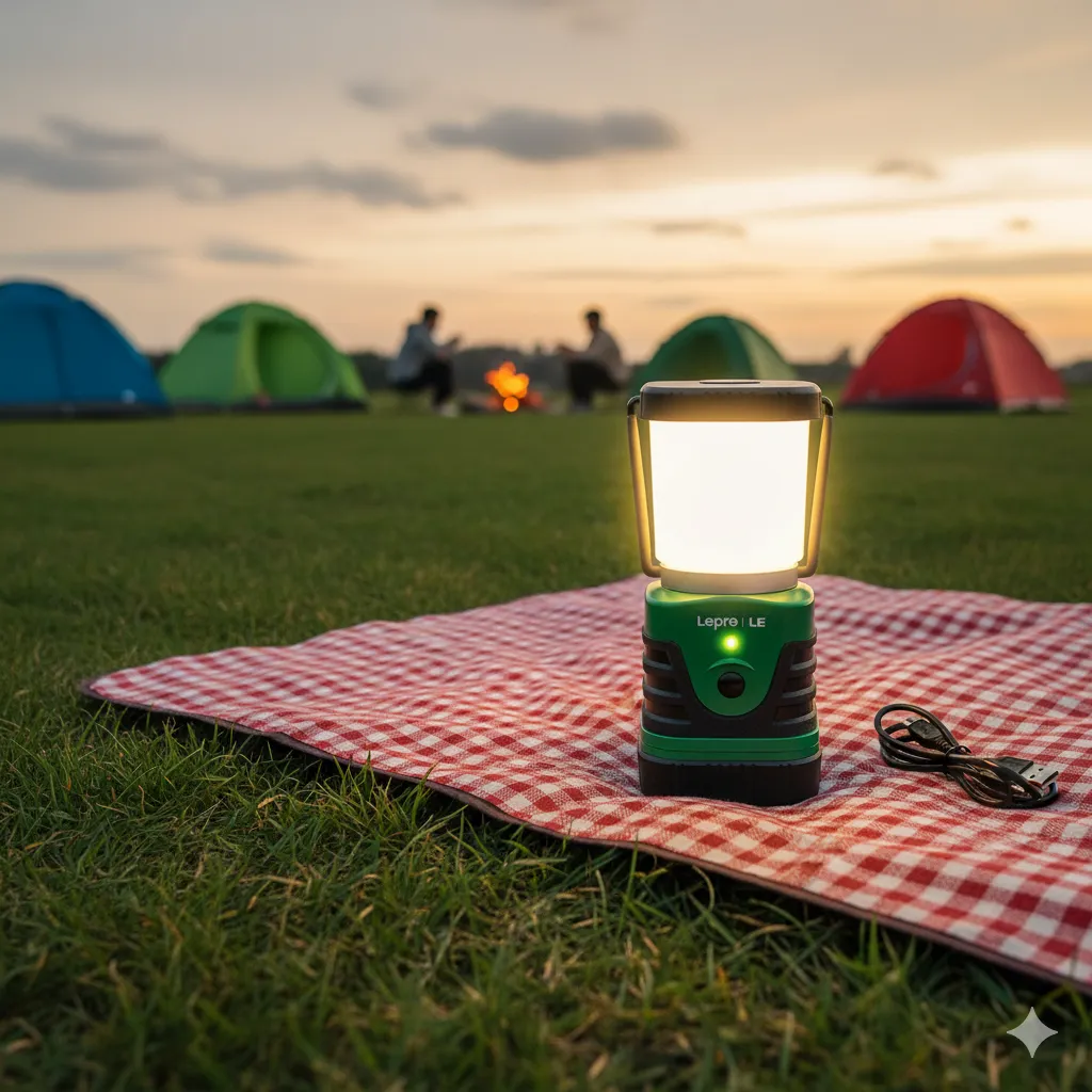 A versatile USB rechargeable camping lantern.